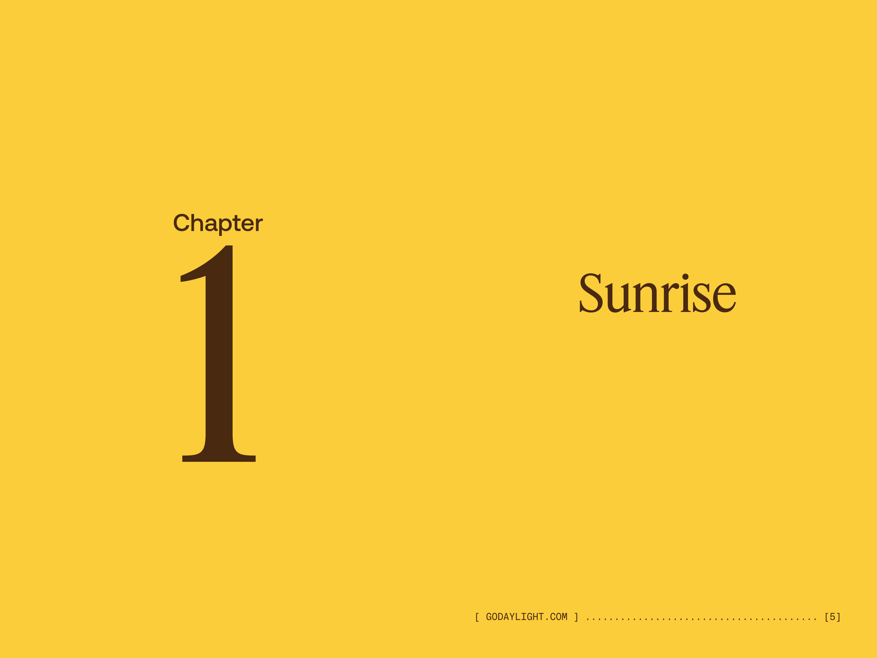 Chapter 1 — Sunrise